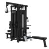 Tunturi Platinum V-Series 4-u-1 multifunkcionalna stanica za cijeli trening tijela s lat zgibovima, veslanjem u sjedećem položaju, triceps potiskom i propadanjima, profesionalna teretanska sprava s utezima do 100 kg.
